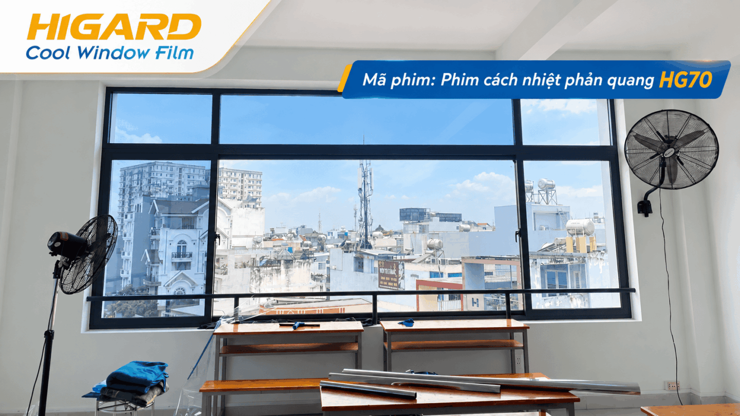 Dán Phim Cách Nhiệt Phản Quang 1 Chiều: Giải Pháp Chống Nóng Tuyệt Vời (Dự Án THPT Đông Á) 12 Dán phim cách nhiệt phản quang giảm chói cho học sinh