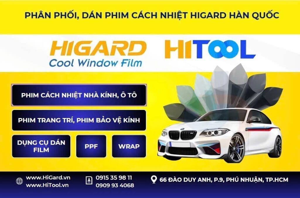 Dụng cụ dán phim cách nhiệt PPF trưng bày tại TP.Hồ Chí Minh