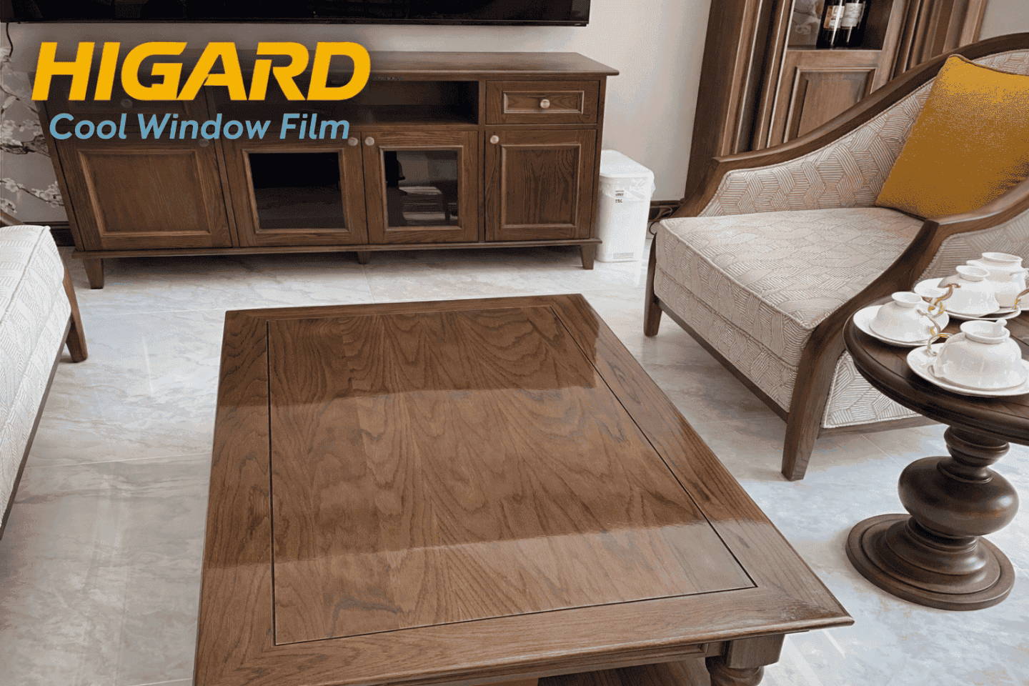 cách dán ppf mặt bàn higard