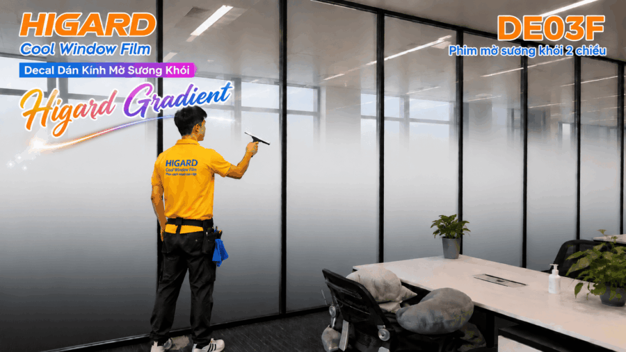 Decal Dán Kính Mờ Sương Khói Higard phòng khách