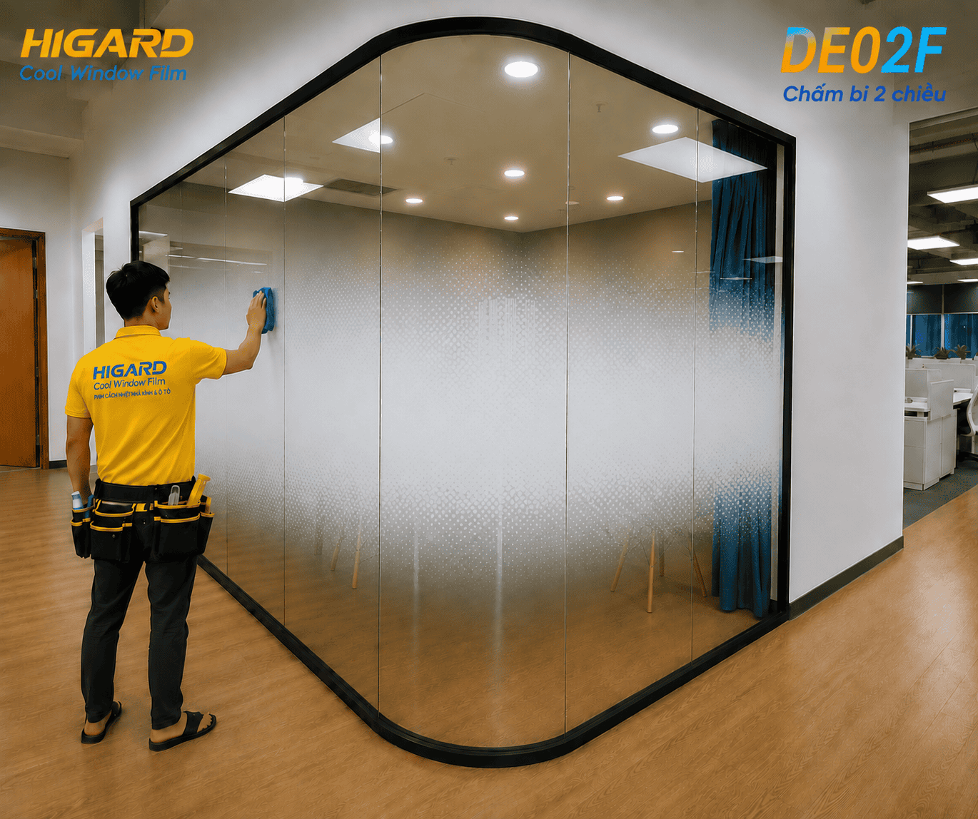 Phim Dán Kính Hiệu ứng Gradient Higard cho văn phòng