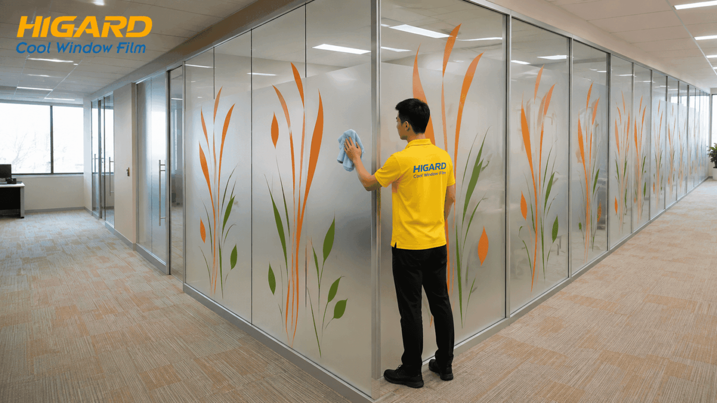 Dán decal mờ cửa kính phòng họp chuyên nghiệp