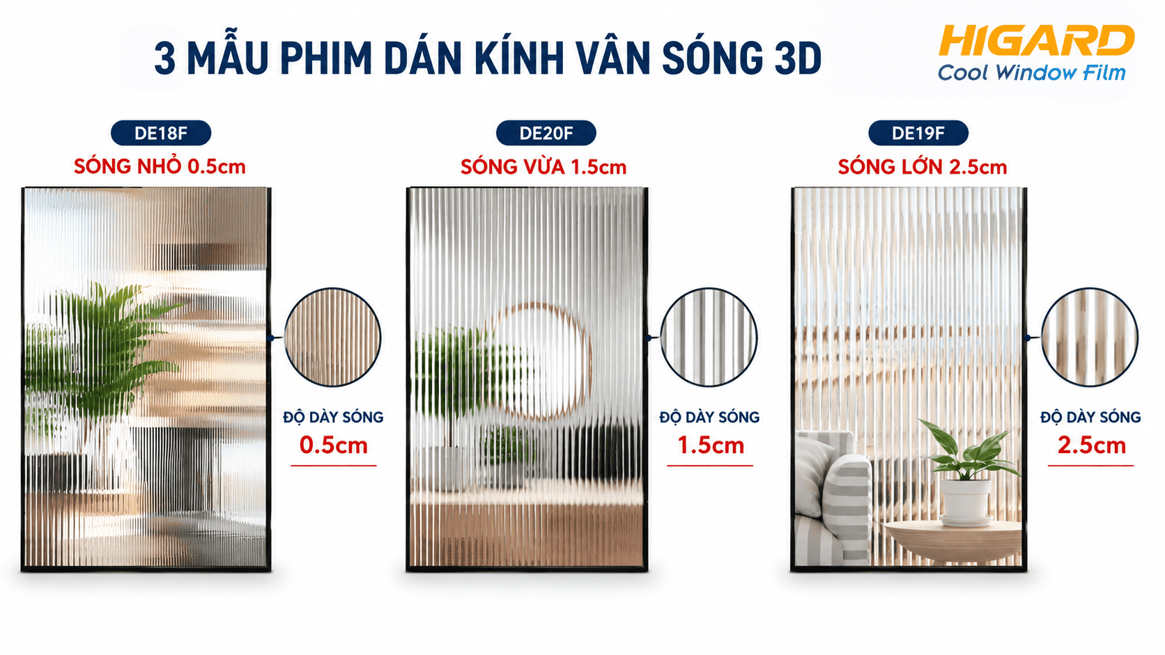 Phim Vân Sóng 3D Higard Nghệ Thuật Đường Nét Hiện Đại