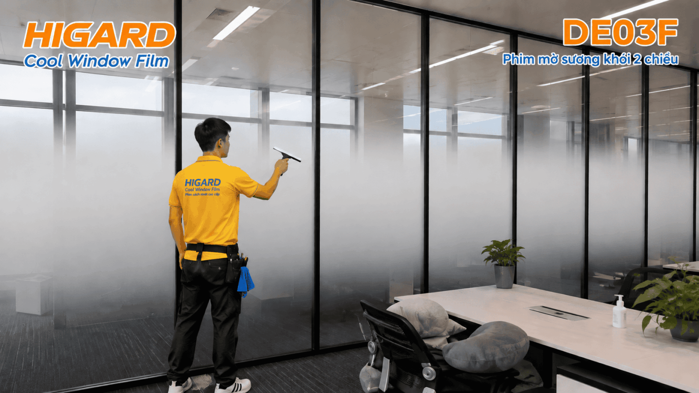 Decal Dán Kính Mờ Sương Khói Higard 2 chiều