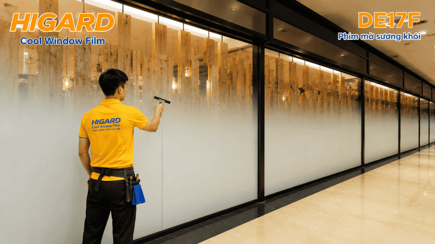 Decal Dán Kính Mờ Sương Khói Higard văn phòng