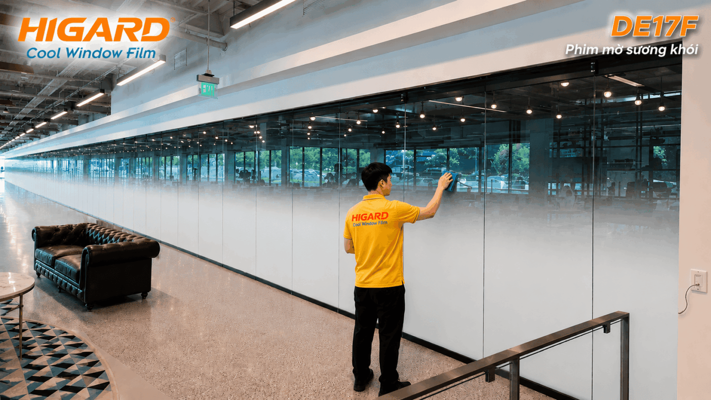Decal Dán Kính Mờ Sương Khói Higard trang trí kính