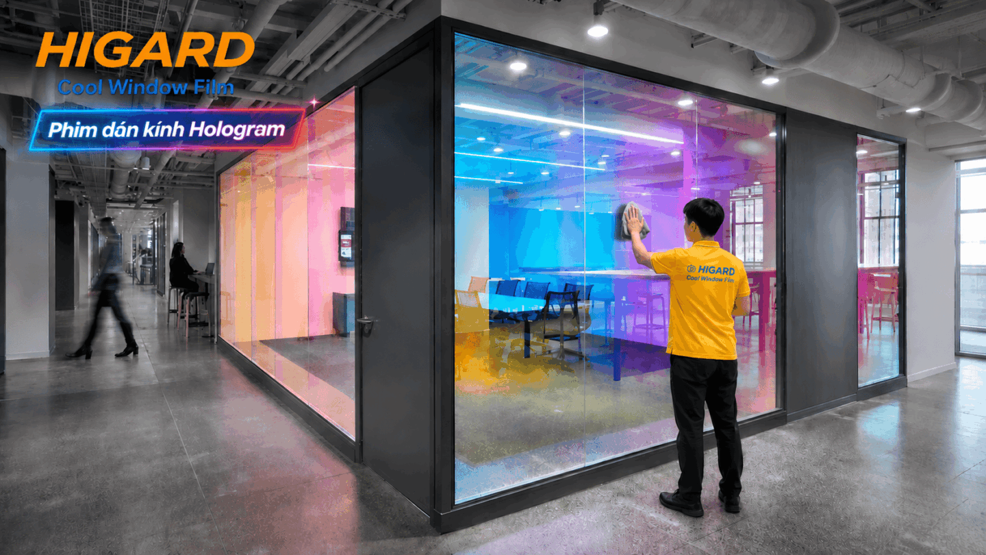 Phim dán kính trang trí Higard đẹp hiện đại