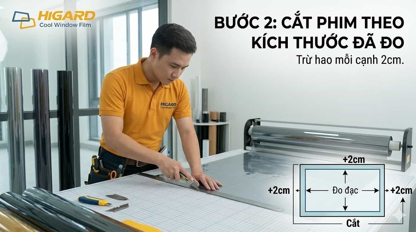 đo kích thước kính để dán phim cách nhiệt cửa kính