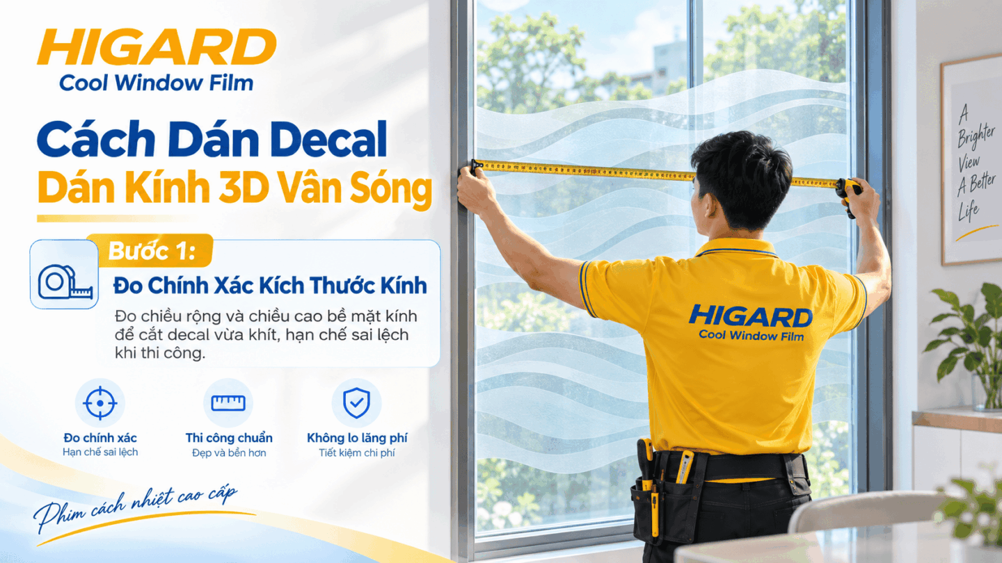 Hướng Dẫn Tự Dán Decal Vân Sóng 3D Tại Nhà Không Bị Bọt Khí 7 Cách dán Decal Vân Sóng 3D bước 1 đo chính xác kích thước kính