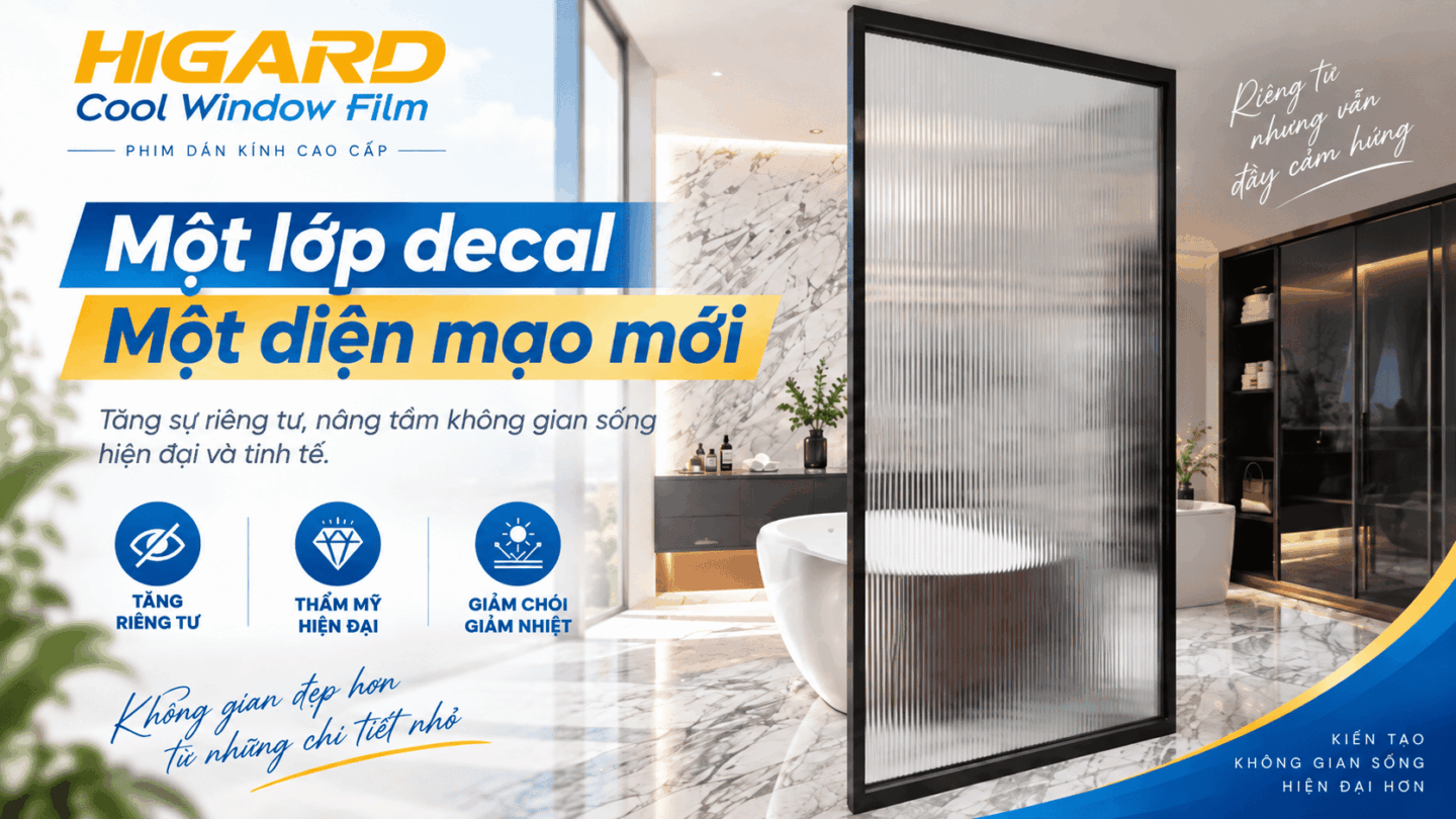 Decal dán kính vân sóng 3D cho spa