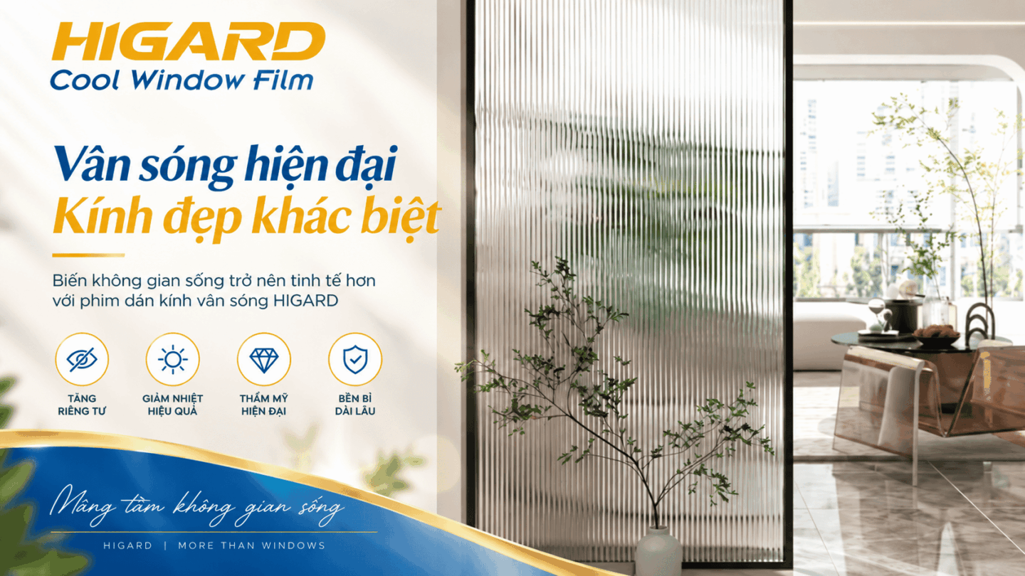 Film dán kính vân sóng Higard cho phòng họp kính