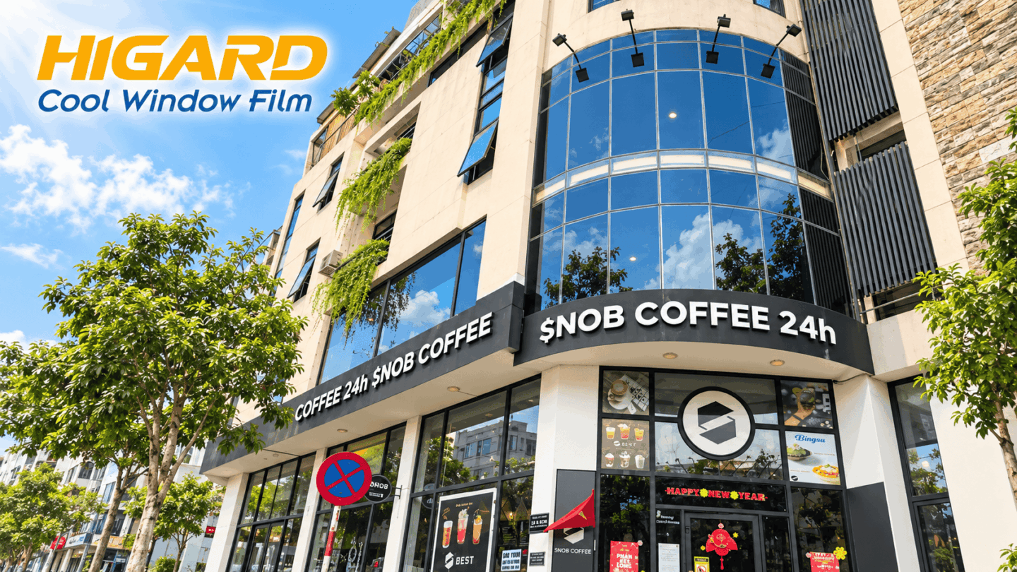 Dán phim chống nóng quán cafe