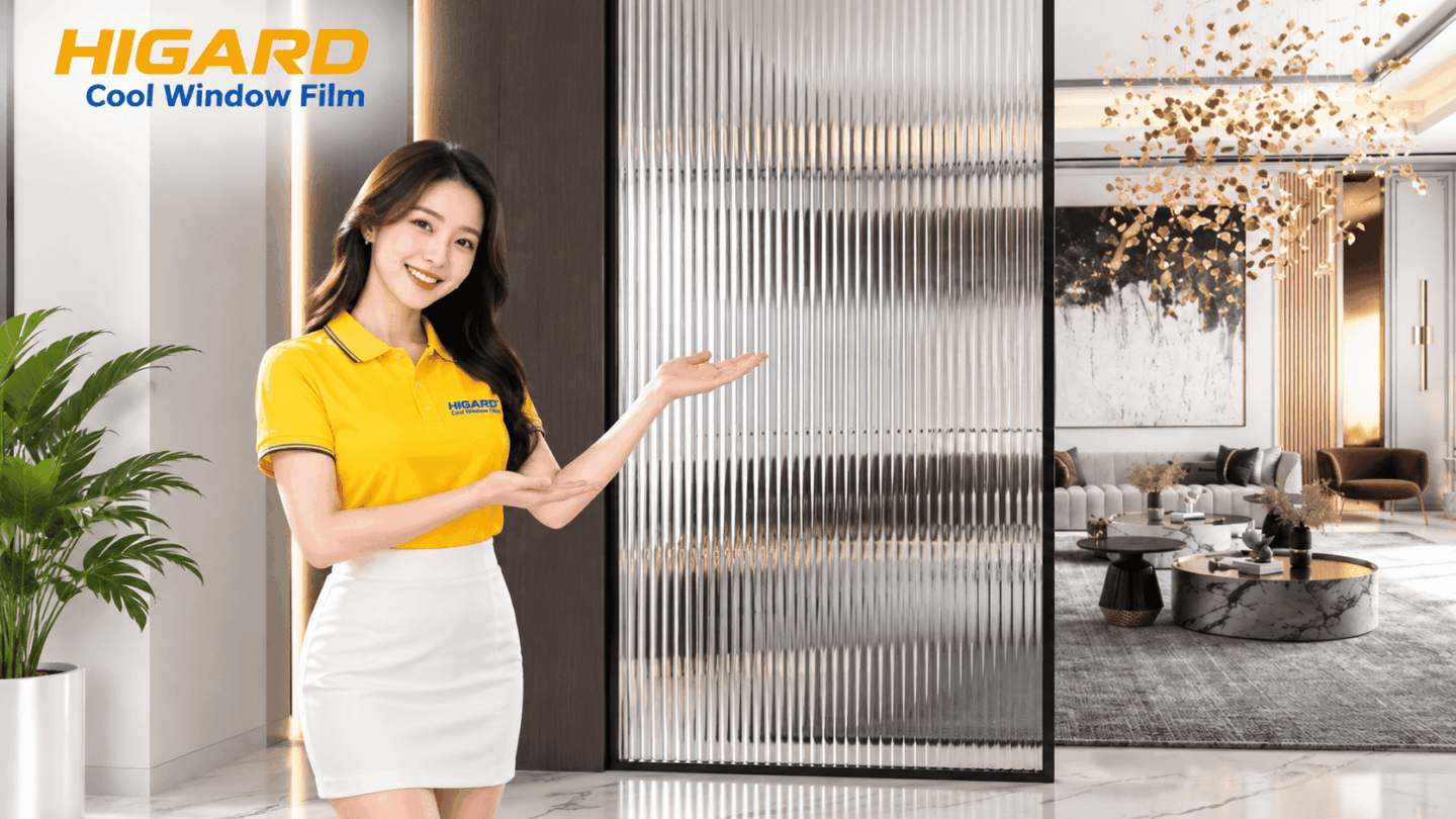 Mẫu phim dán kính vân sóng ngang 3D