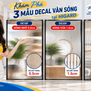 Mẫu phim dán kính vân sóng 3D trang trí kính hiện đại