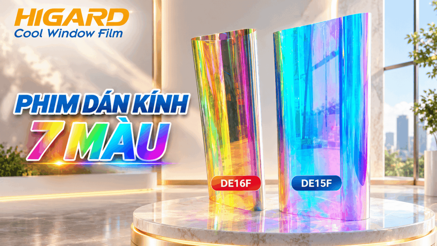 Phim dán kính 7 màu Higard hiệu ứng chuyển sắc