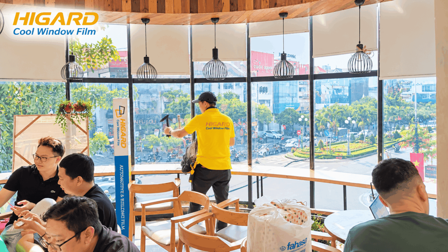 Phim cách nhiệt quán cafe giảm nắng nóng