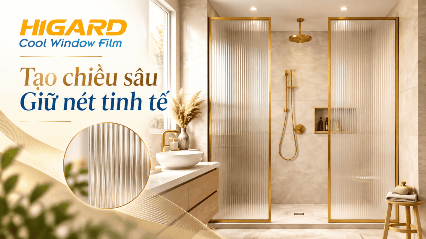 Giấy dán kính vân sóng tạo sự riêng tư cho không gian