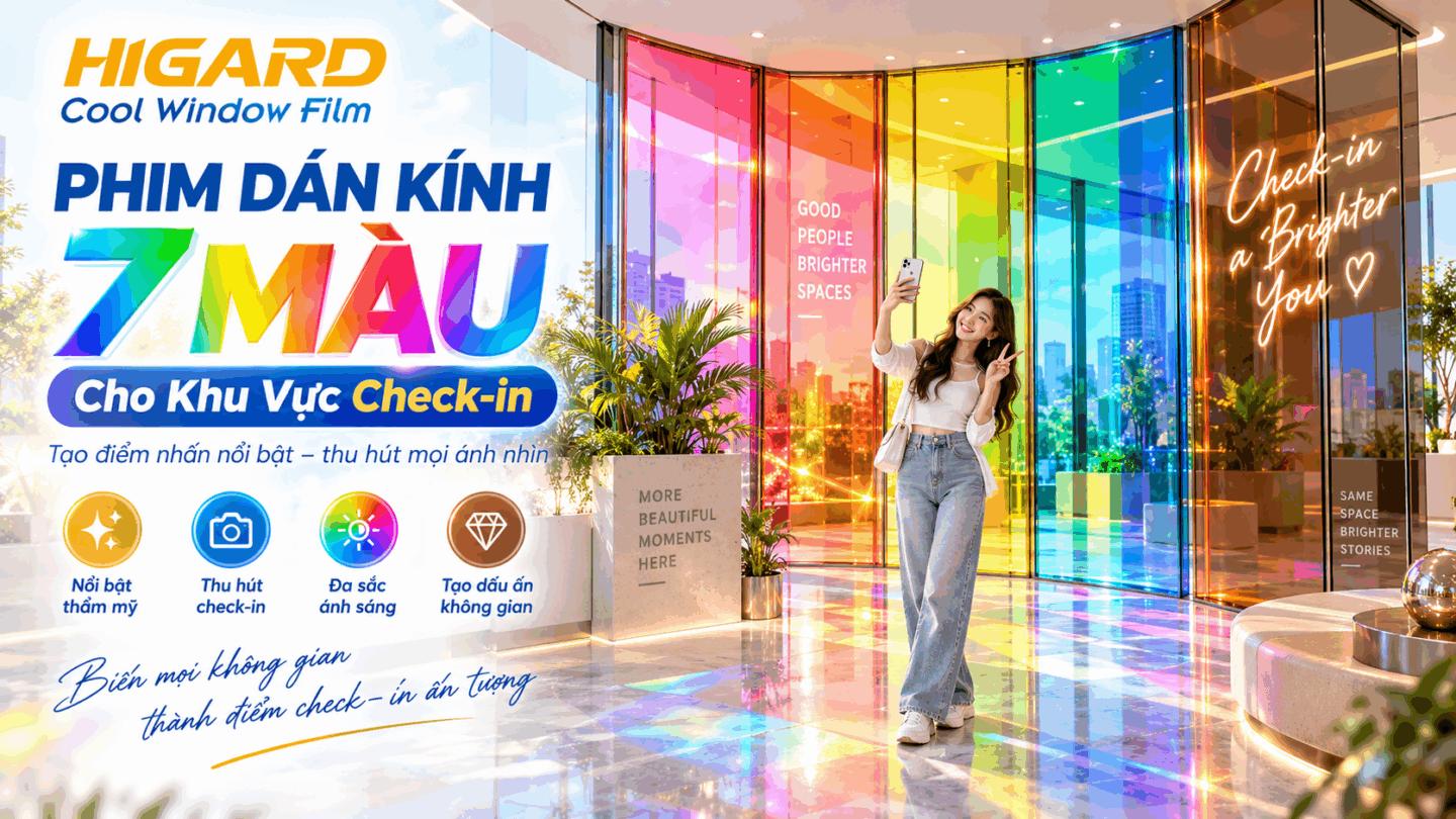 Phim Hologram 7 màu cho khu vực check in