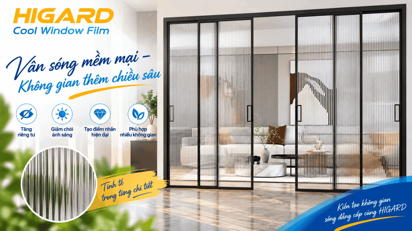 Decal Sóng Kính 3D trang trí phòng giám đốc