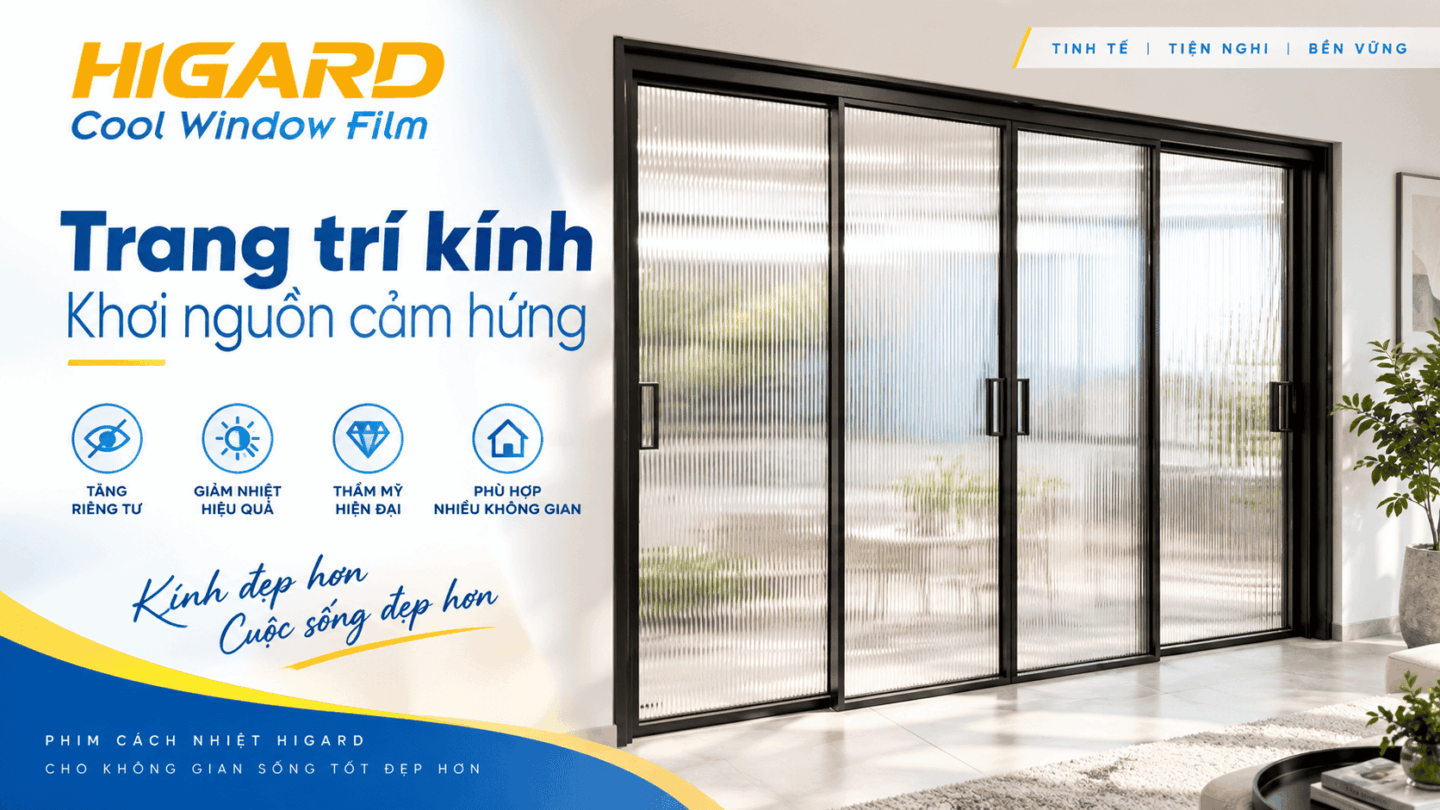 Giấy dán kính vân sóng cho căn hộ hiện đại