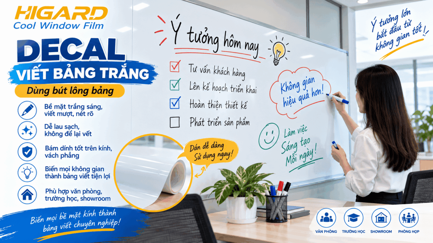 Decal dán bảng trắng cho phòng họp công ty