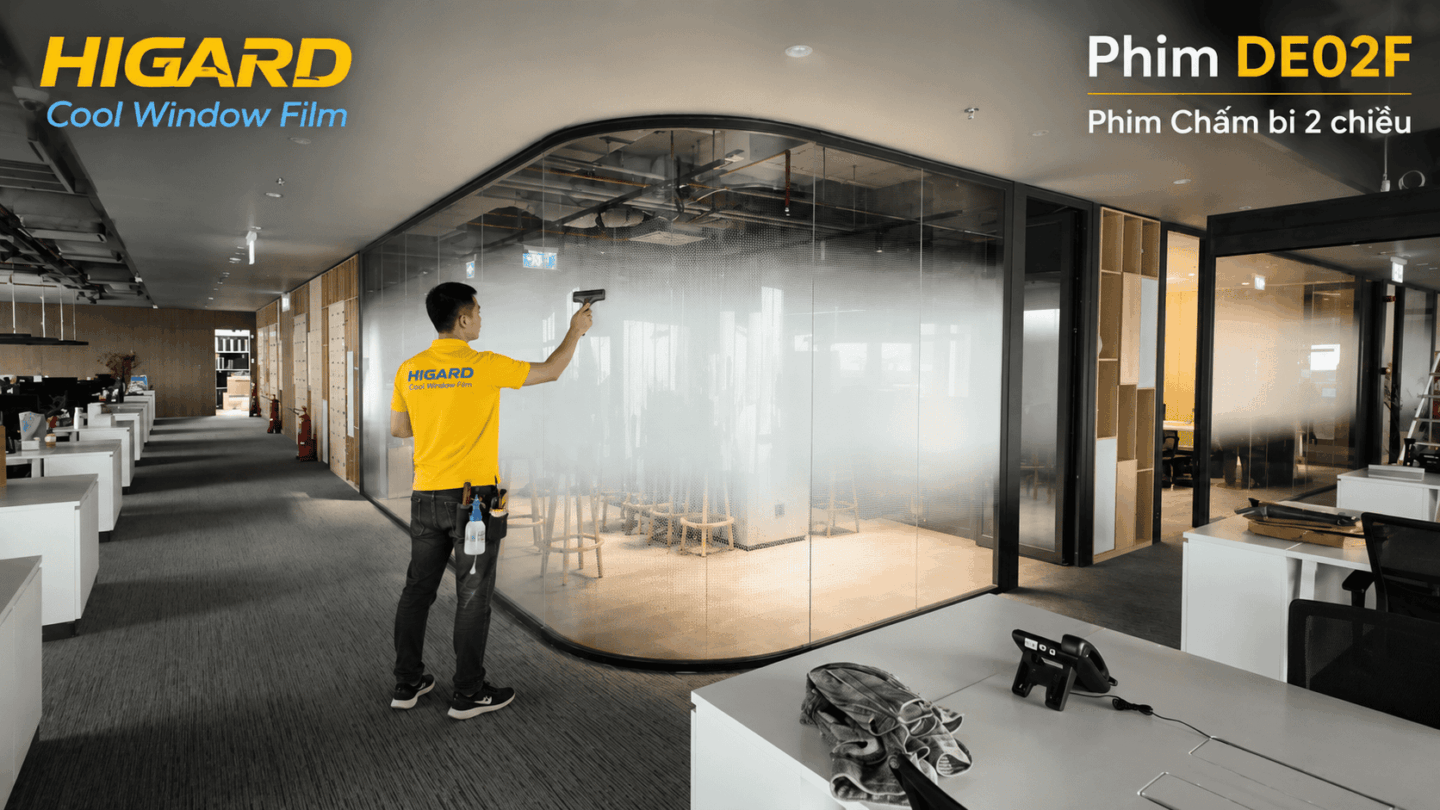Decal Dán Kính Chấm Bi Gradient Higard tăng thẩm mỹ và riêng tư