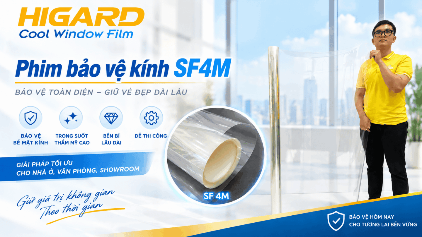 Dán Phim Bảo Vệ Kính Lan Can Căn Penthouse Đảo Kim Cương – Phim Chống Vỡ Kính Ban Công SF4M 3 Dán phim bảo vệ kính lan can Higard cho căn Penthouse