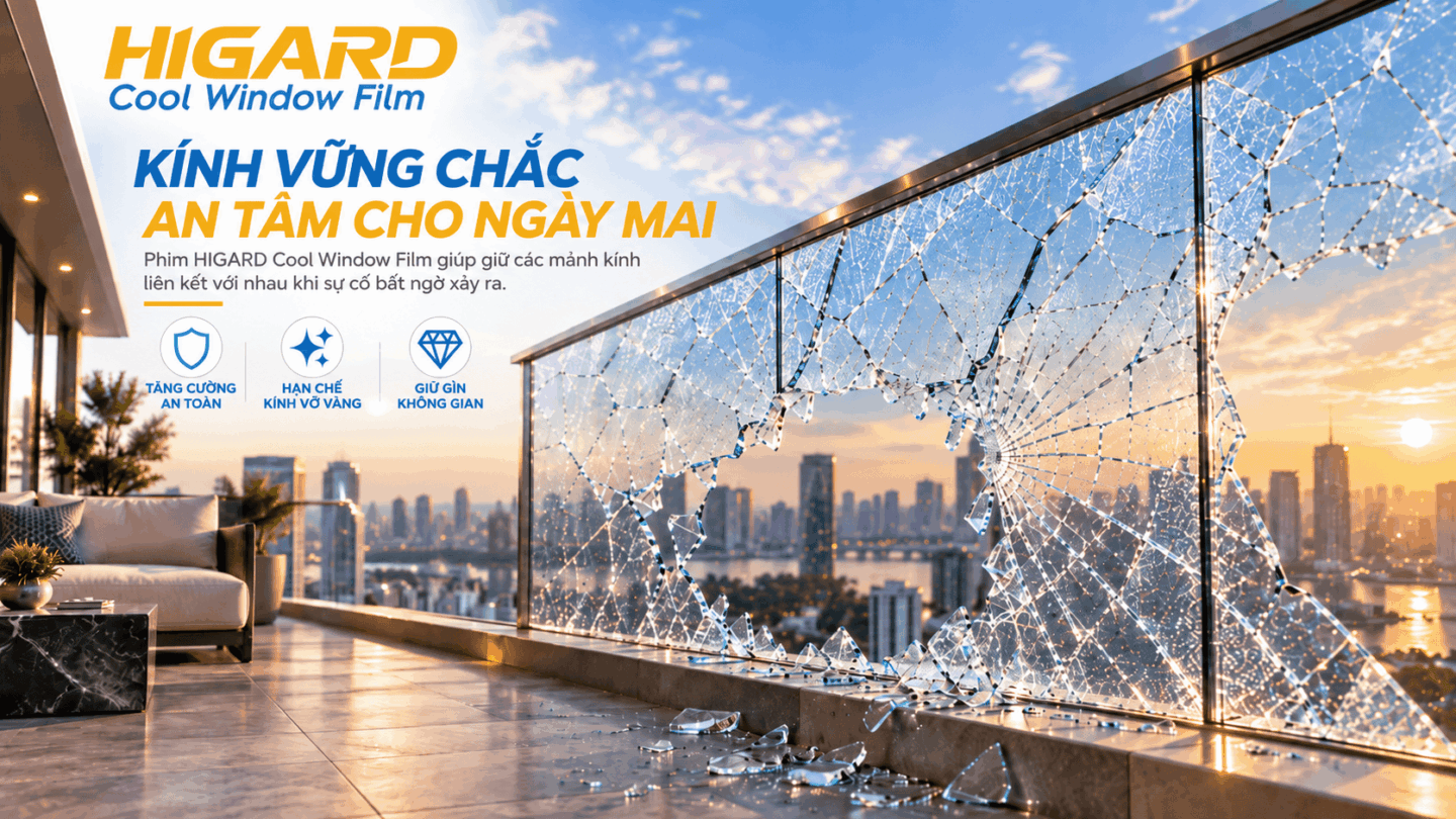 Dán Phim Bảo Vệ Kính Lan Can Căn Penthouse Đảo Kim Cương – Phim Chống Vỡ Kính Ban Công SF4M 5 Dán phim bảo vệ kính lan can Higard Đảo Kim Cương