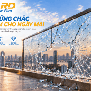 Phim bảo vệ kính Higard SF4M và SF2M trong suốt 7 Dán phim bảo vệ kính lan can Higard Đảo Kim Cương