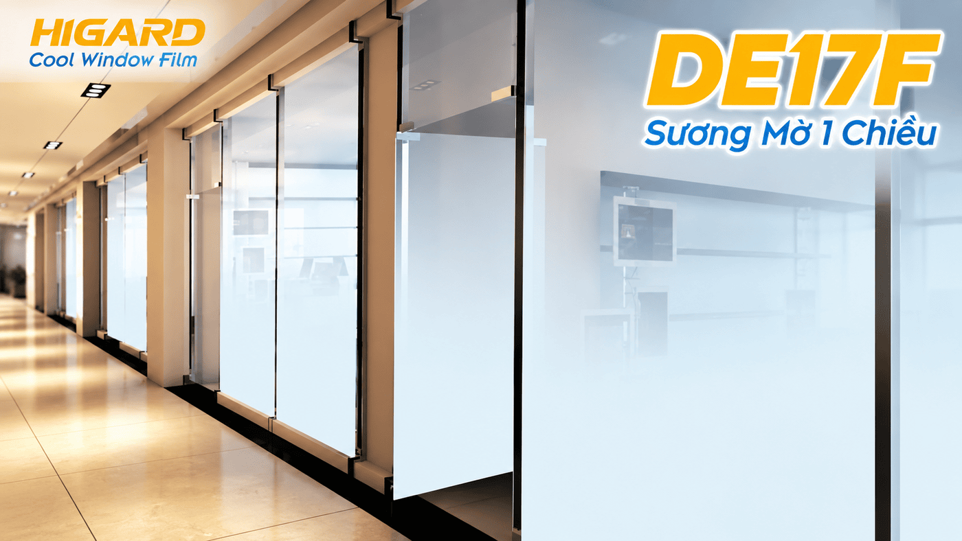Decal dán kính sương mờ DE17F Higard hiệu ứng chuyển sắc 1 chiều