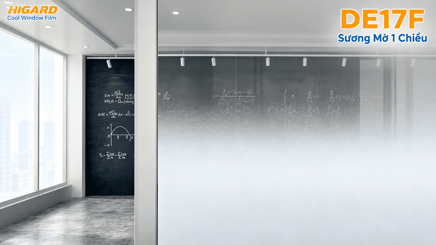 Decal dán kính sương mờ 1 chiều DE17F Higard và sương mờ 2 chiều DE03F Higard