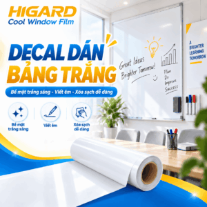Decal dán bảng trắng viết bút lông cao cấp dễ lau sạch