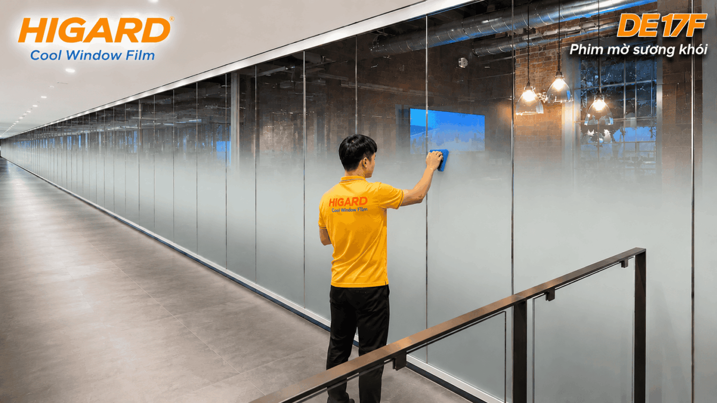 Decal Dán Kính Chấm Bi Gradient Higard chuyển từ mờ sang trong
