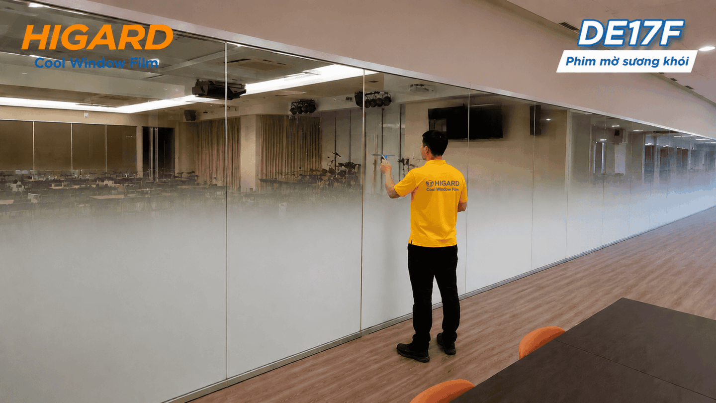 Decal Dán Kính Chấm Bi Gradient Higard thiết kế hiện đại sang trọng
