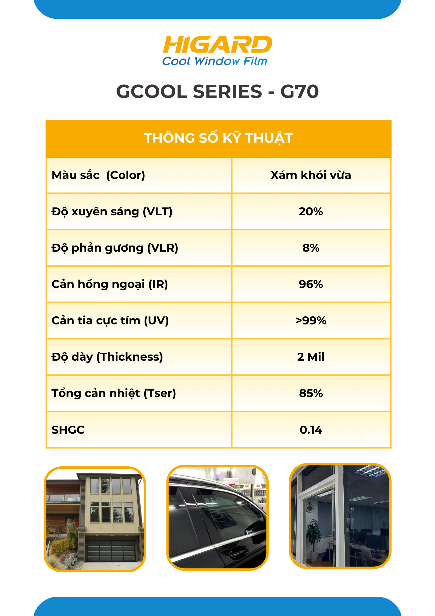 Dán phim cách nhiệt nhà phố An Phú Quận 2 Higard