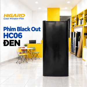 Phim blackout HC06 trắng che kín vách kính văn phòng