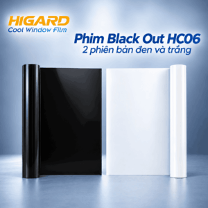 Phim cách nhiệt blackout HC06 đen chắn sáng phòng ngủ