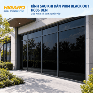 Thi công phim cách nhiệt blackout HC06 Higard màu đen