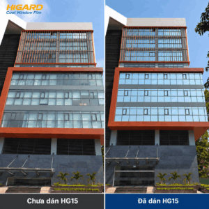 Phim cách nhiệt 1 chiều Higard HG15 cho công trình kính