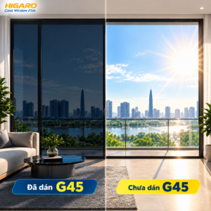 Phim cách nhiệt Higard G45 dán kính nhà ở chống nắng nóng