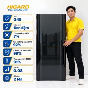 Phim cách nhiệt nhà kính Higard G45 chống nóng hiệu quả
