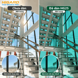 Phim cách nhiệt HG25 phản quang xanh lá cho nhà kính