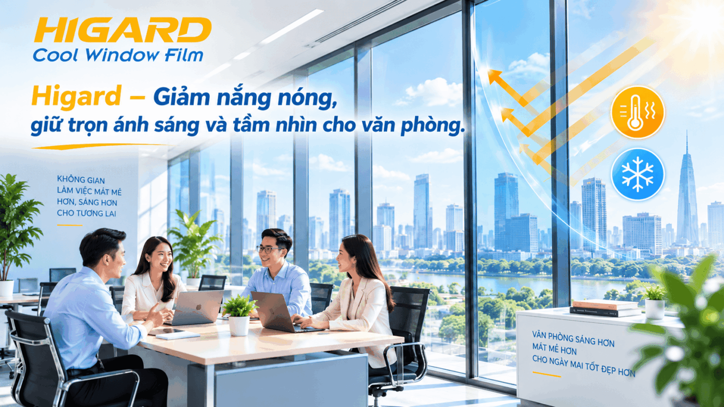 Film cách nhiệt nhà kính Higard cho showroom và cửa hàng