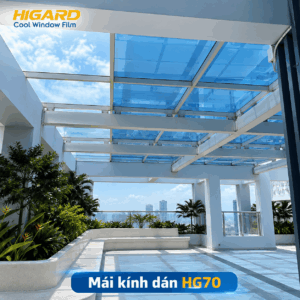 Phim dán kính 1 chiều Higard HG70: Giải Pháp Chống Nóng Toàn Diện cho văn phòng 11 Phim phản quang 1 chiều Higard HG70 màu xanh biển