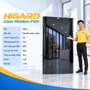 Phim dán kính 1 chiều Higard HG90 cho kính mặt tiền