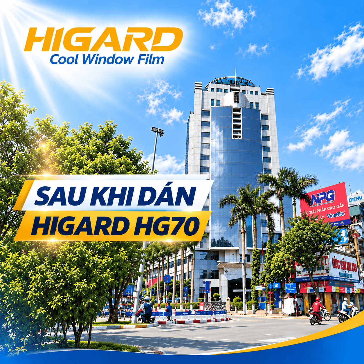 Phim dán kính 1 chiều Higard HG70: Giải Pháp Chống Nóng Toàn Diện cho văn phòng 6 Phim dán kính 1 chiều HG70 giảm chói cho văn phòng