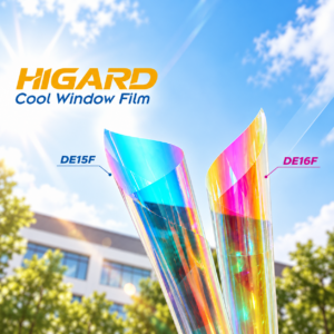 Phim dán kính đổi màu Hologram DE15F, DE16F HIGARD với hiệu ứng đa sắc