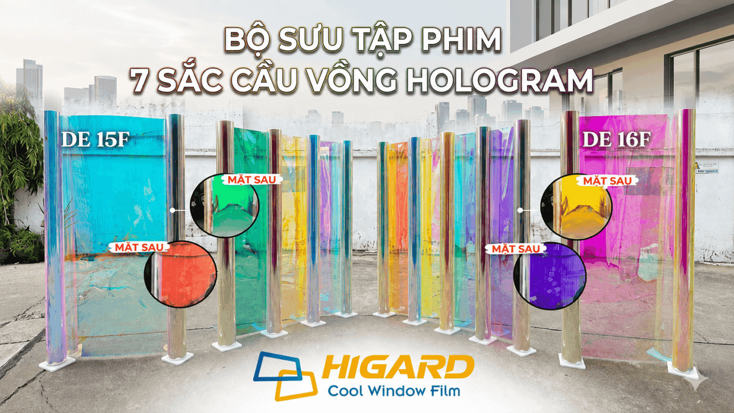 Phim dán kính Hologram Higard trang trí văn phòng