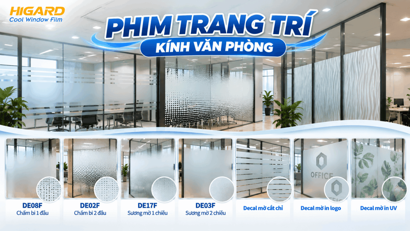 Các mẫu phim trang trí kính văn phòng đẹp hiện đại