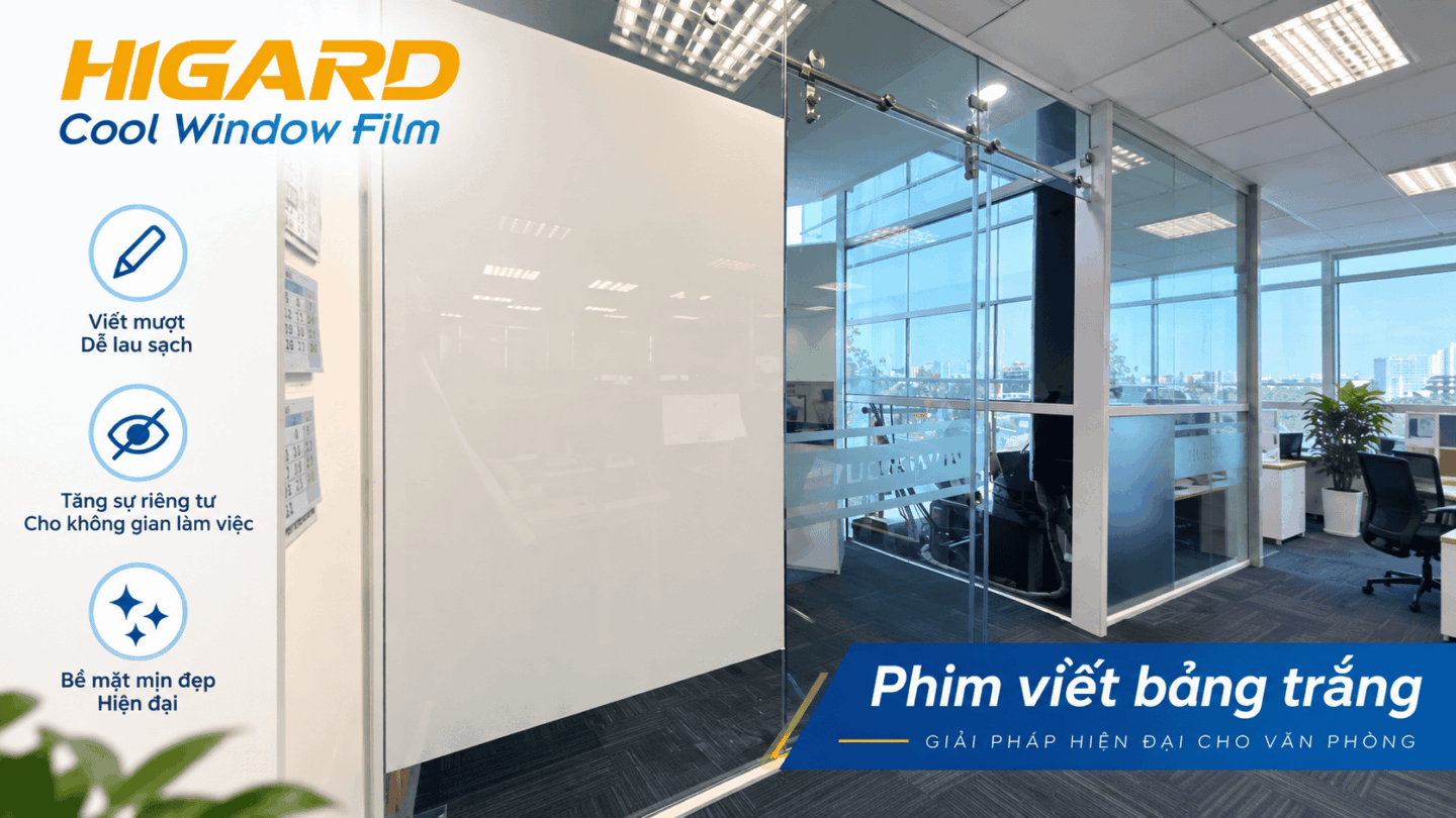 Phim viết bảng trắng cao cấp dùng bút lông bảng, dễ lau sạch và độ bền lâu